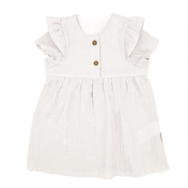 Robe bébé en lange blanc