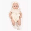 Poupon Yaelle et sa barboteuse Olivia et headband ecru – Image 2