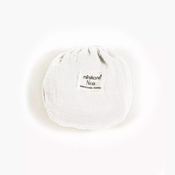 Noa white double gauze romper + pouch