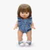 Lou retro romper in light blue denim - Image 2