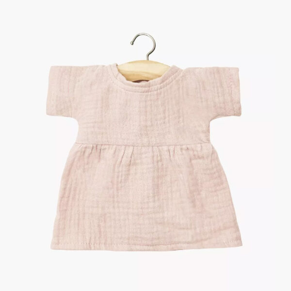 Faustine short-sleeved dress in petal gauze