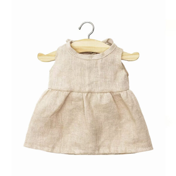 Faustine sleeveless dress in nude linen