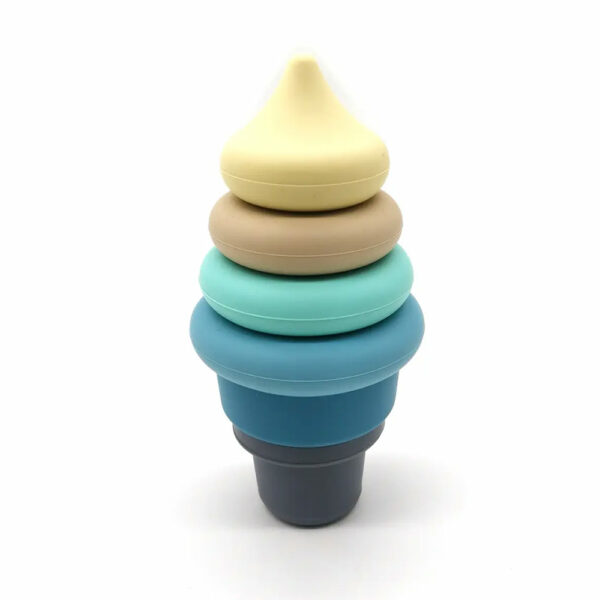 Glace empilable silicone - bleu