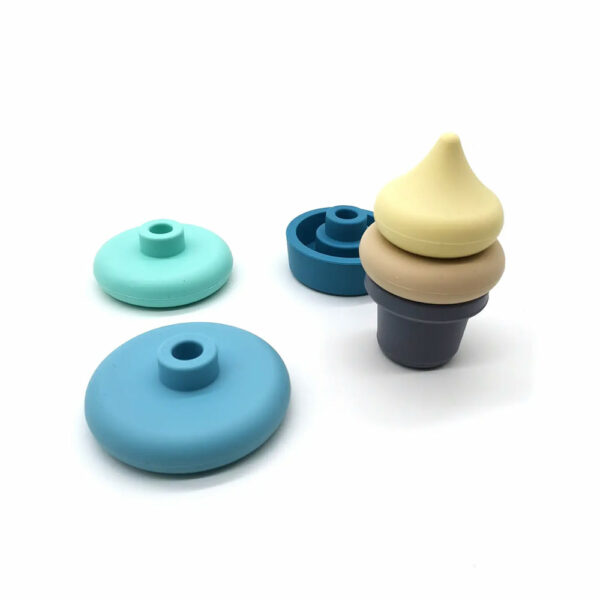 Glace empilable silicone - bleu