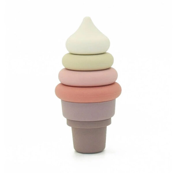 Glace empilable silicone - corail