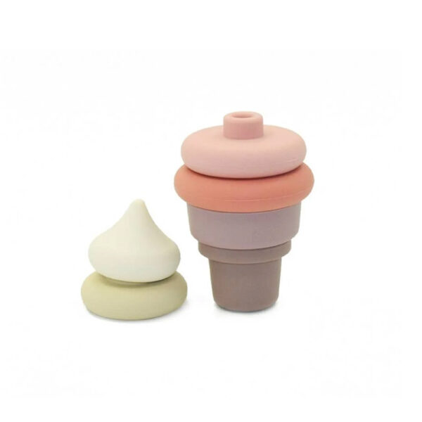 Glace empilable silicone - corail