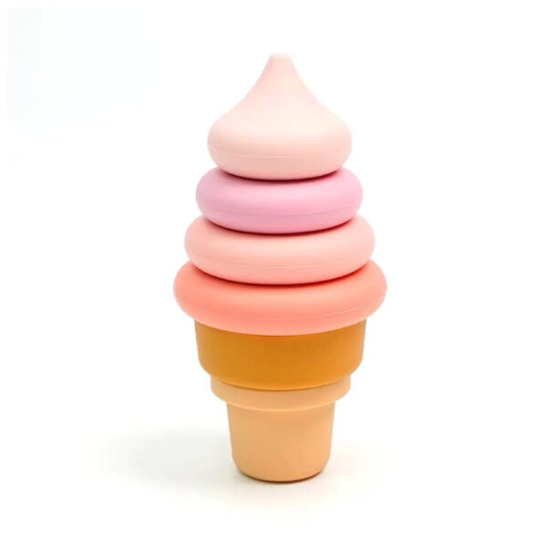 Glace empilable silicone - rose