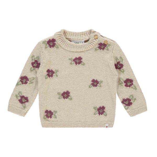 Pull bébé à fleurs