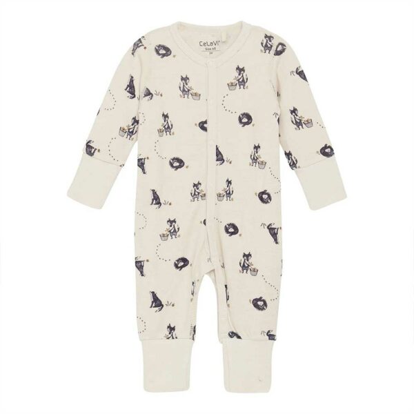 Pyjama en laine mérinos imprimé