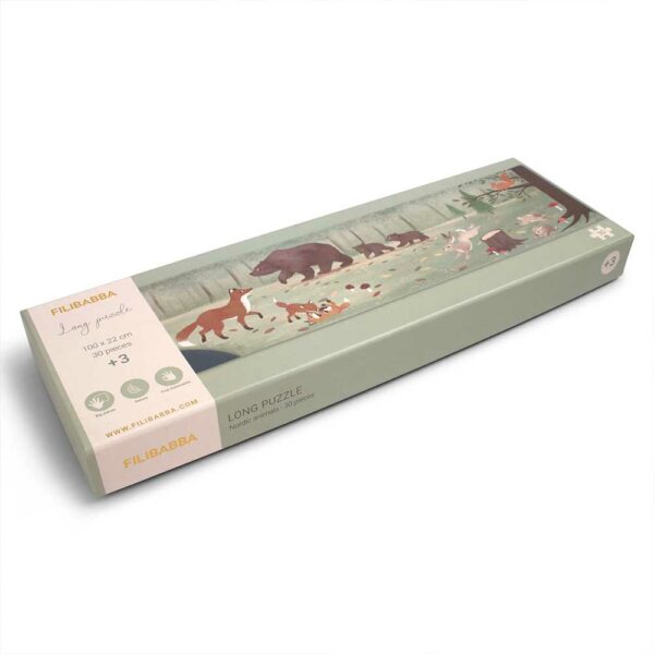 Puzzle 100x22 30p Animaux nordiques