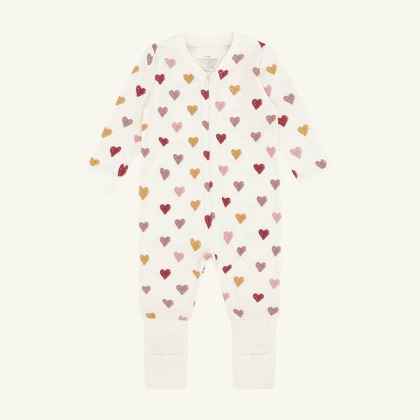 Baby Pajamas Wool/Bamboo Hearts