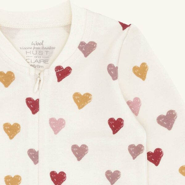 Pyjama bébé laine/bambou Hearts