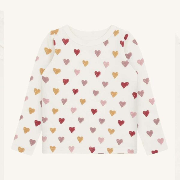 Top laine/bambou Abba Hearts