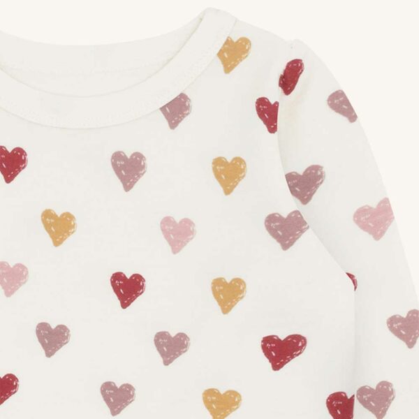 Top laine/bambou Abba Hearts