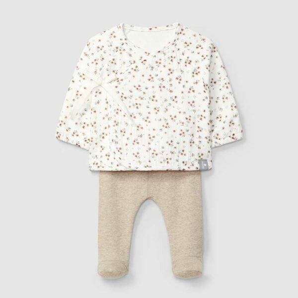 Ensemble bébé 2 pièces cache-coeur