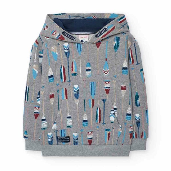 Sweat à capuche imprimé rames