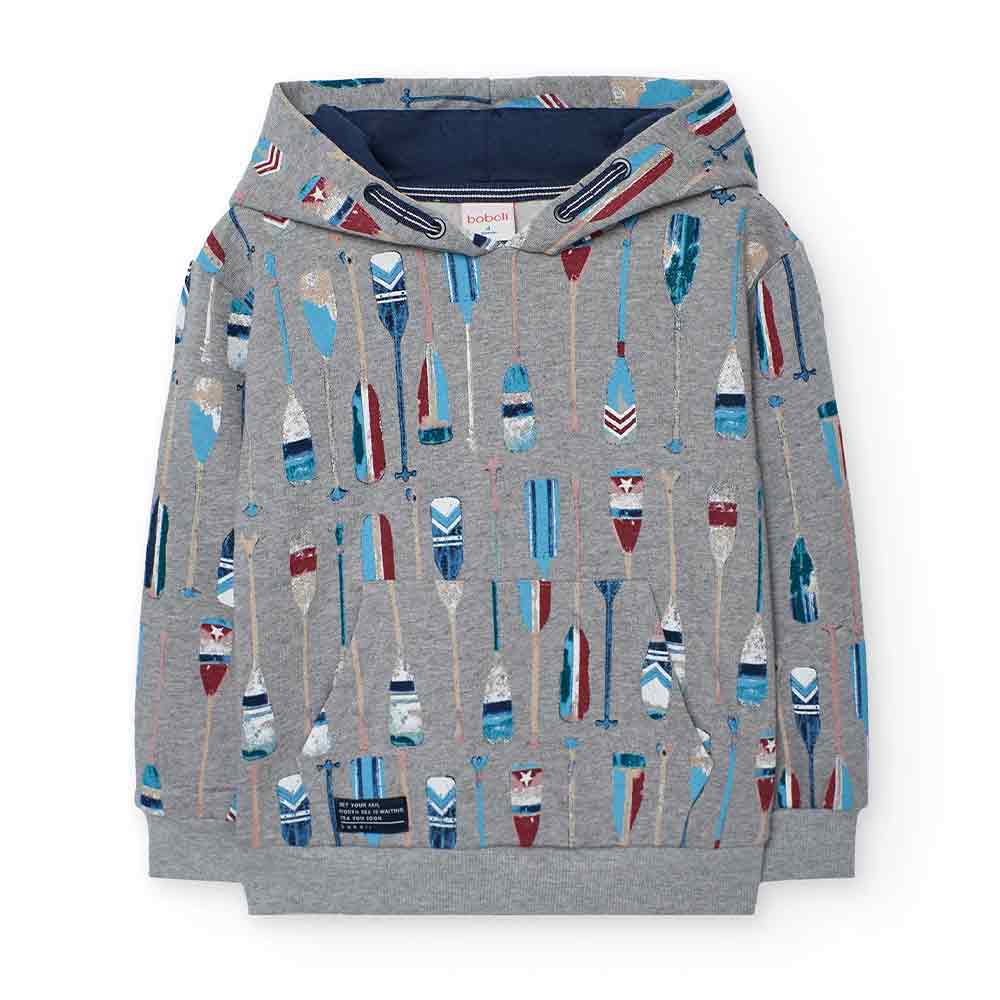 Sweat à capuche imprimé rames