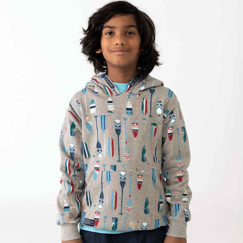 Sweat à capuche imprimé rames – Image 2