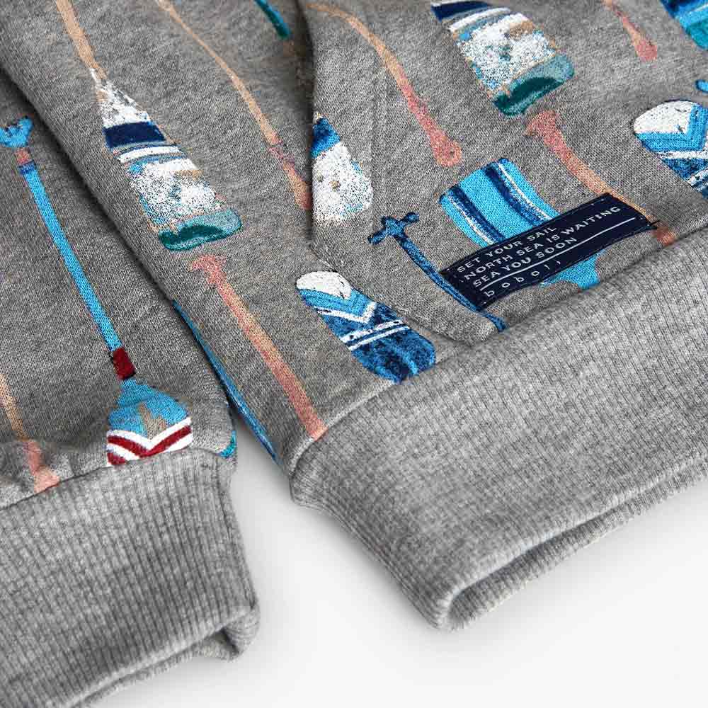 Sweat à capuche imprimé rames – Image 5