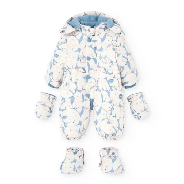 Combinaison bébé pilote imprimée animaux