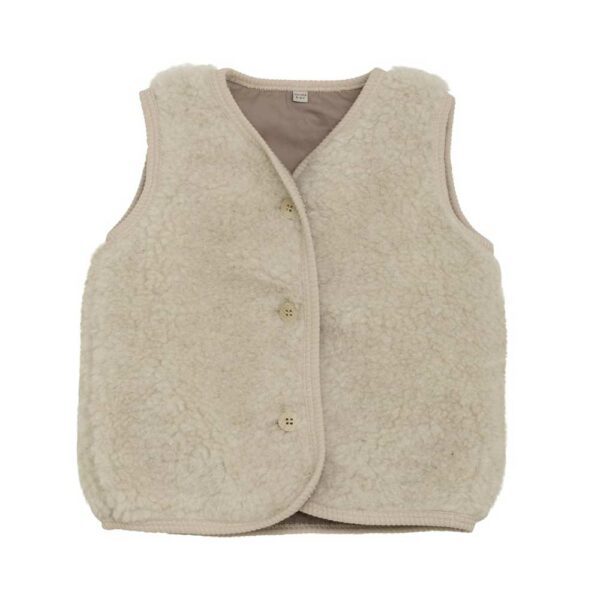 Sleeveless wool cardigan