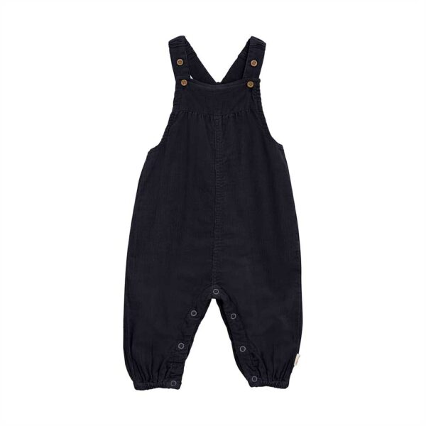 Lined velvet baby overalls