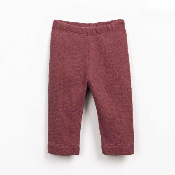 Legging en maille bébé prune