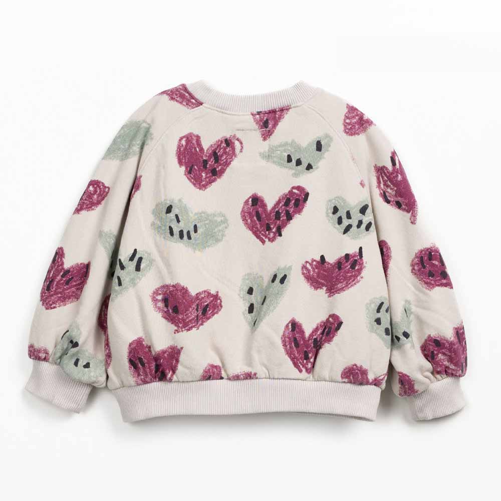 Girls' sweater with heart print - Image 2