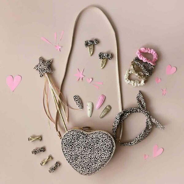 Sac Love Heart Leopard