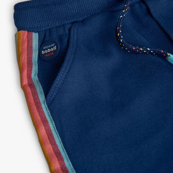 Striped fleece trousers