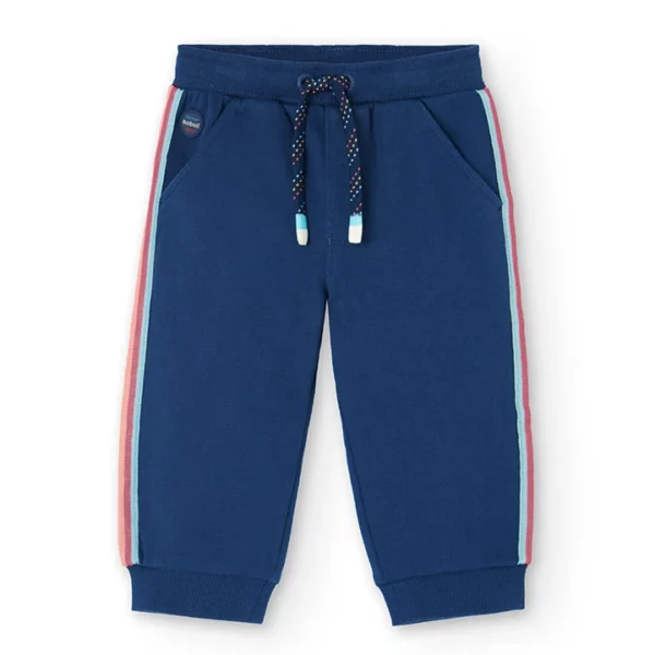 Striped fleece trousers