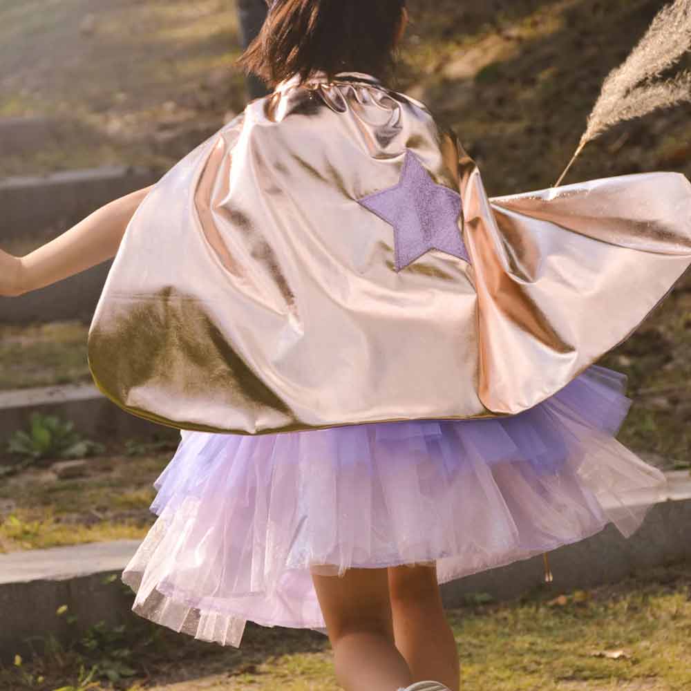 Tutu Super-Duper + cape + masque gold/lilac – Image 3