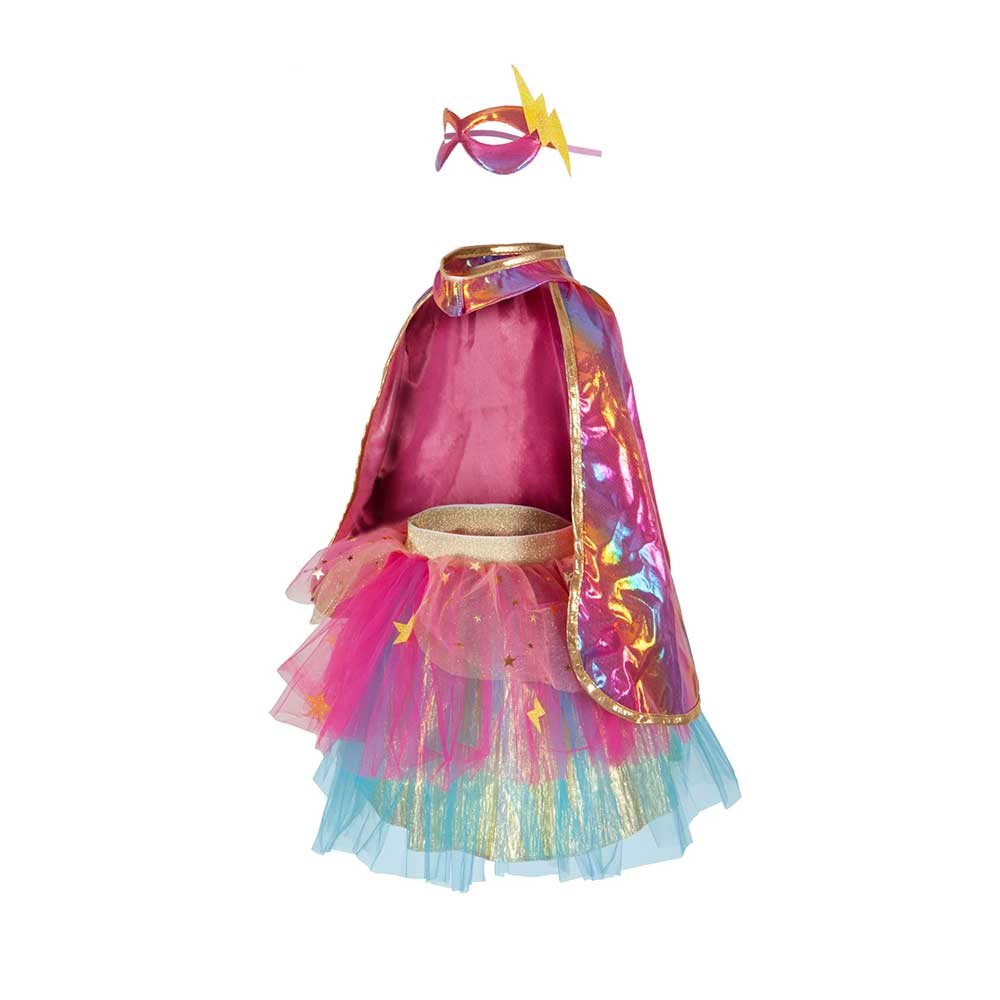 Tutu Super-Duper + cape + masque pink/gold – Image 3