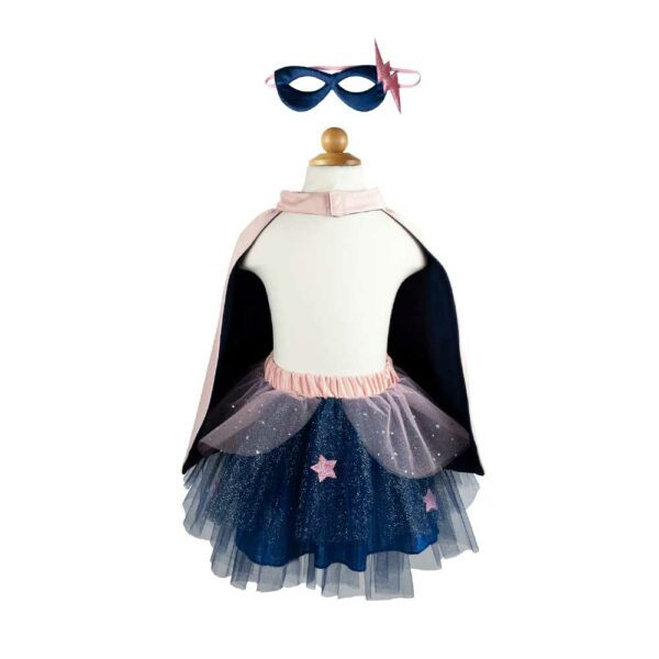 Tutu Super-Duper + cape + masque pink/navy
