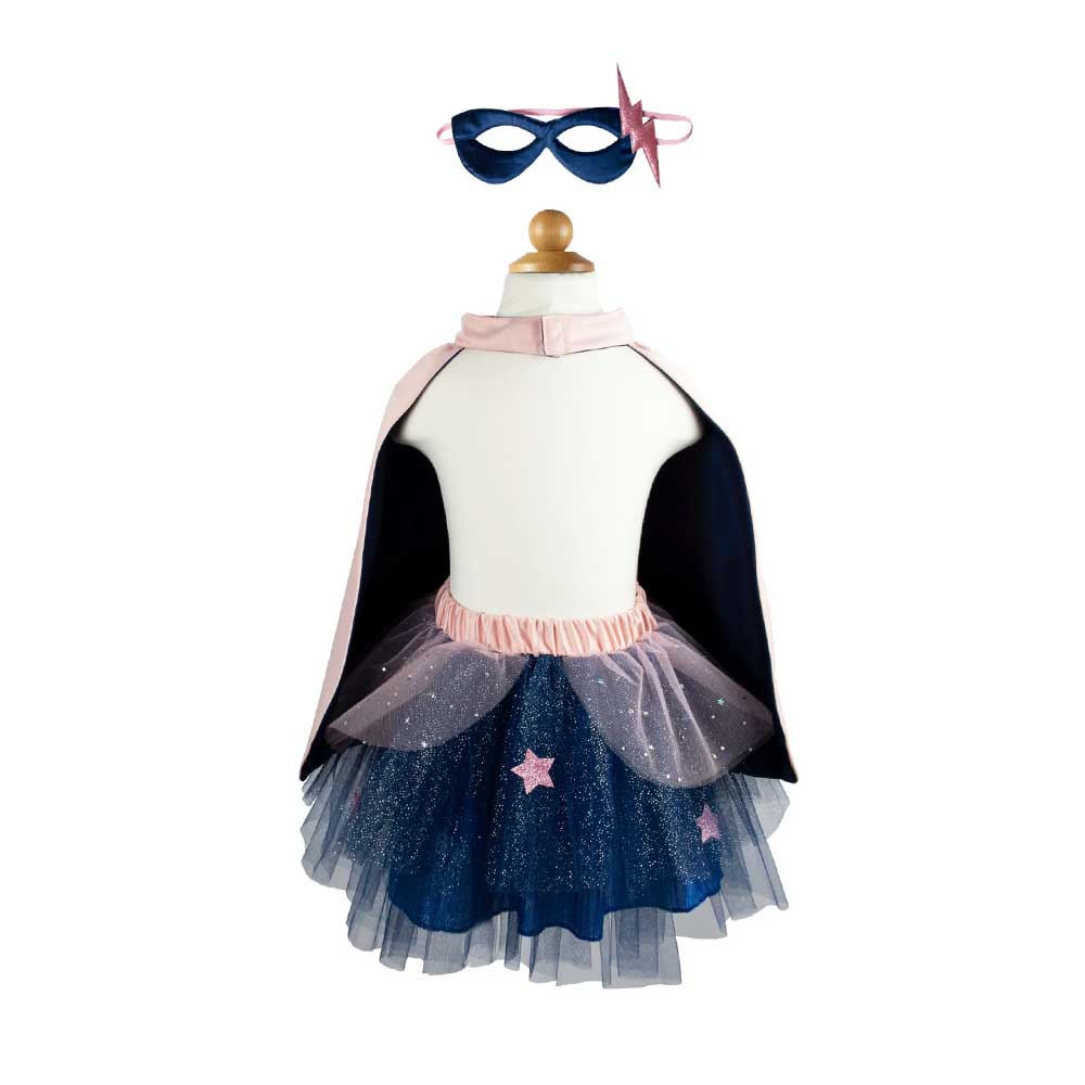 Tutu Super-Duper + cape + masque pink/navy