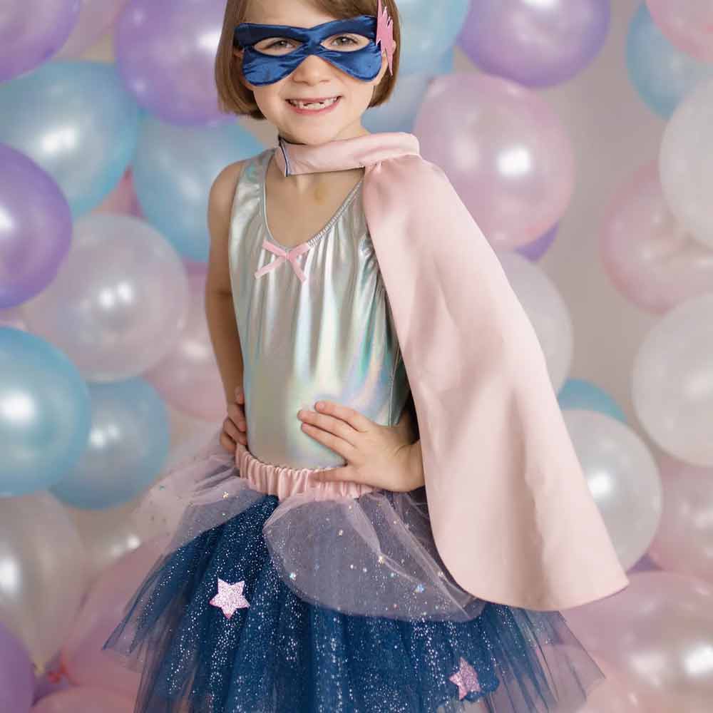 Tutu Super-Duper + cape + masque pink/navy – Image 2