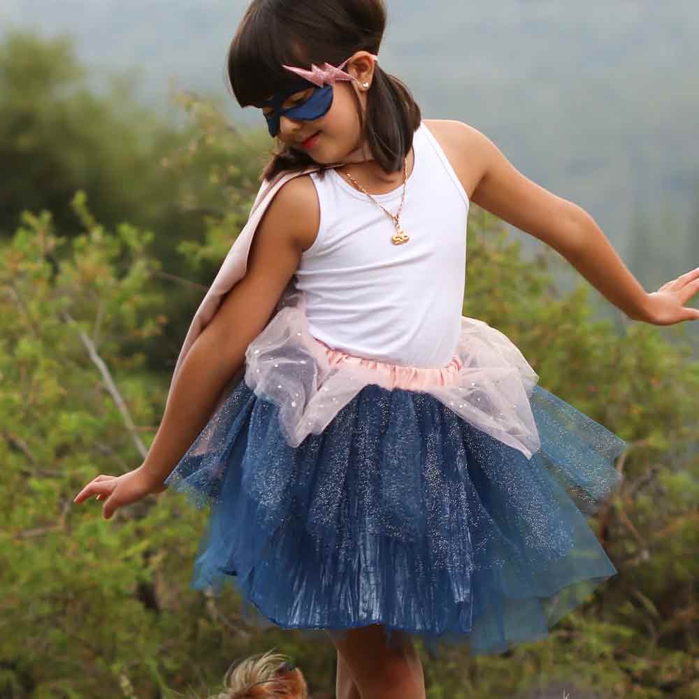 Tutu Super-Duper + cape + masque pink/navy – Image 3
