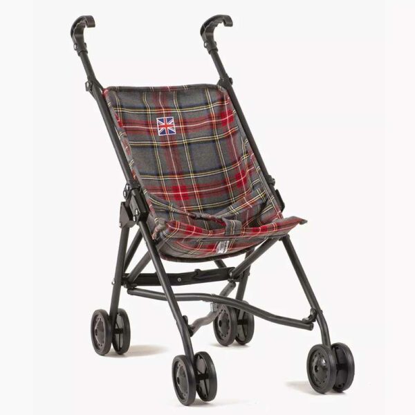 Poussette à carreaux Tartan gris