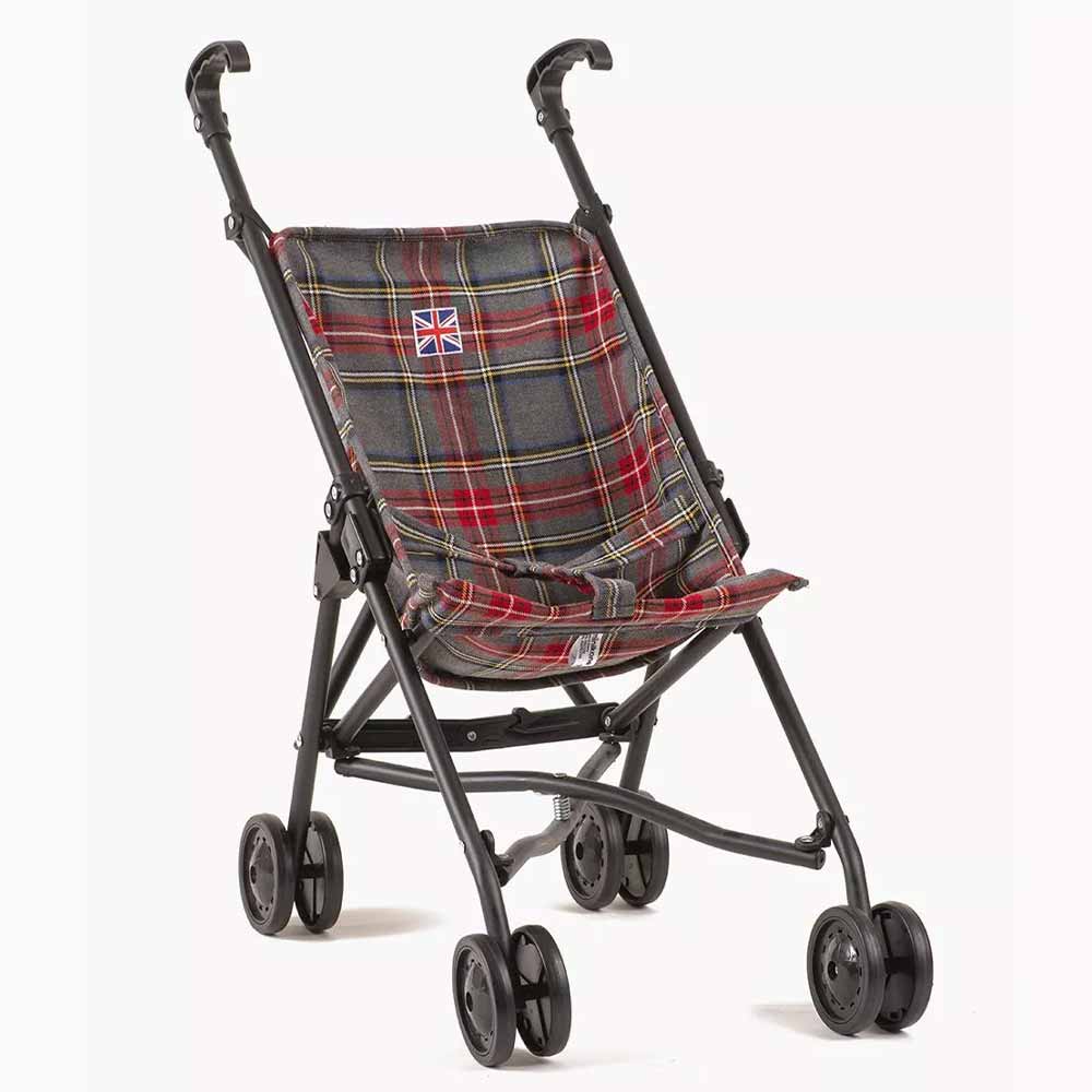 Poussette à carreaux Tartan gris