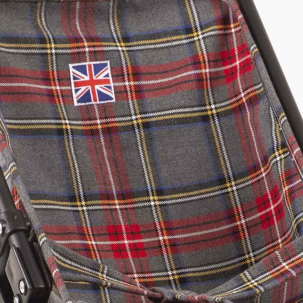 Poussette à carreaux Tartan gris – Image 2