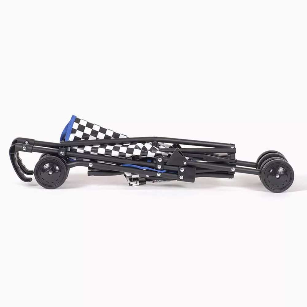 Poussette Racing Damier biais bleu – Image 2