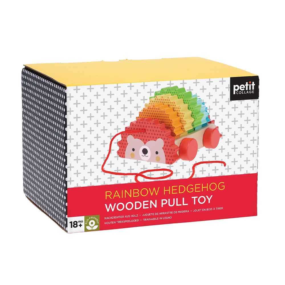 Hérisson en bois à tirer Rainbow – Image 3