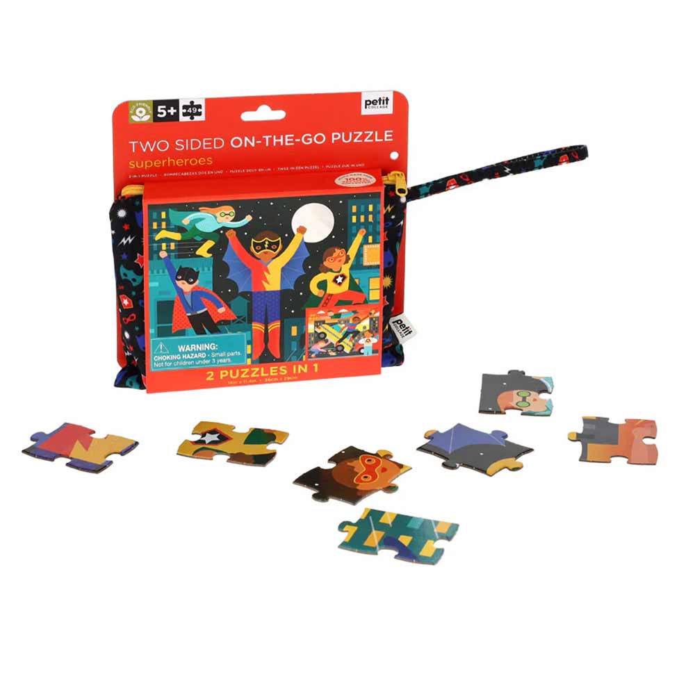 Puzzle Two sided on the go superhero - Image 2