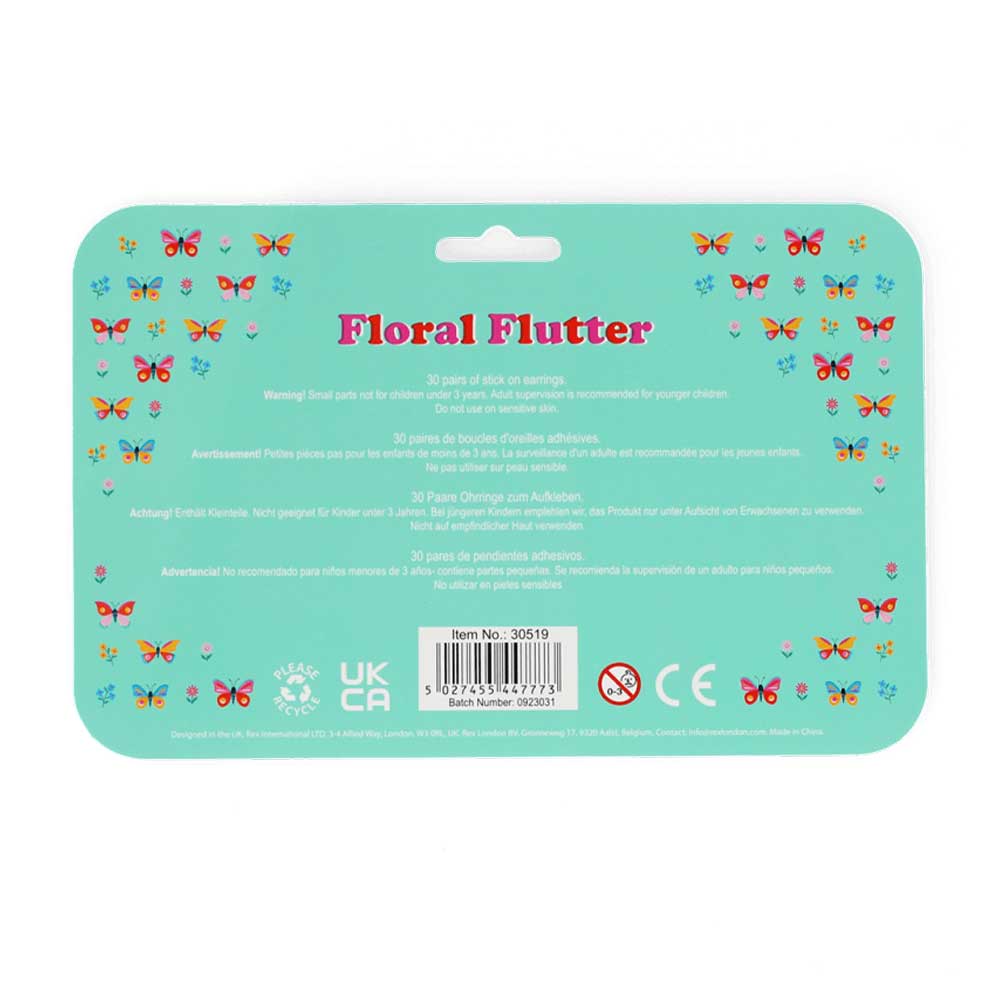 Boucles d'oreilles autocollantes Floral Flut – Image 4