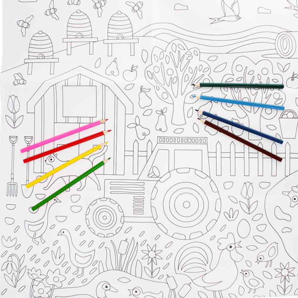 Large coloring poster + crayons - Image 3