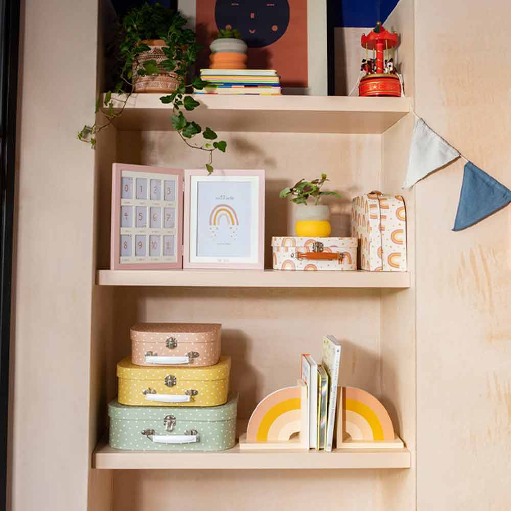 Set of 3 Earth Tones Spotted Suitcases - Image 4