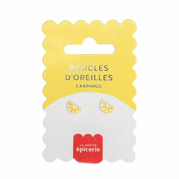 Boucles d'oreilles porcelaine Citron