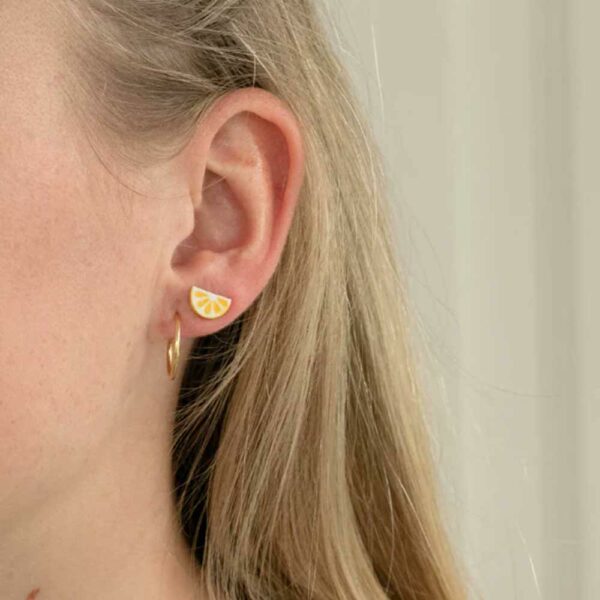 Boucles d'oreilles porcelaine Citron