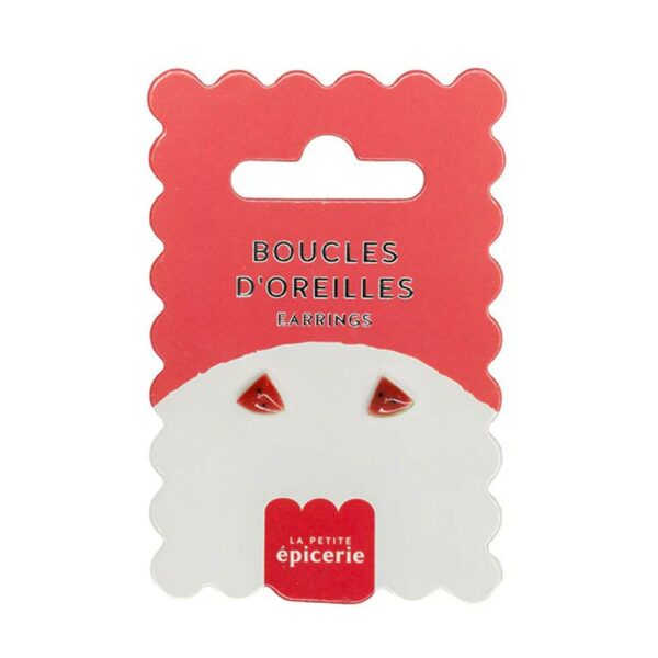 Boucles d'oreilles porcelaine Pastèque