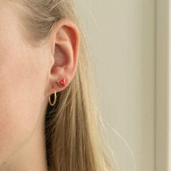Boucles d'oreilles porcelaine Pastèque